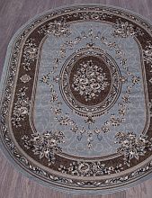 Круглый ковер SIERRA 5444 BLUE-BROWN 2 Овал