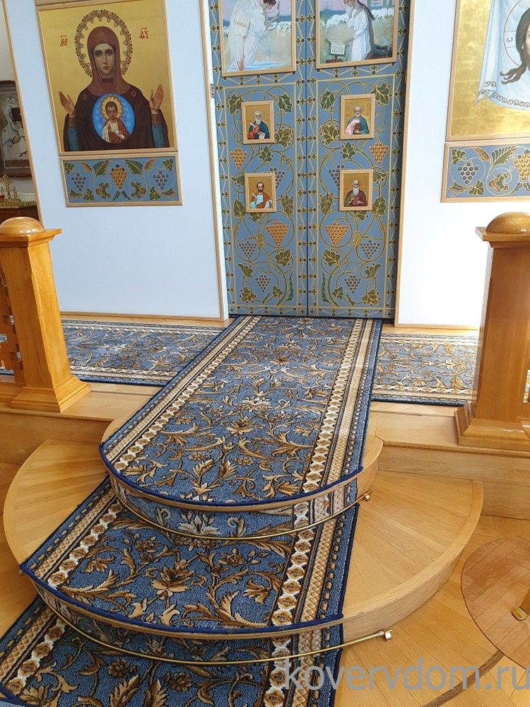 Ковровая композиция в храм 39-38 сине-голубая Ковровая композиция в храм 39-38 сине-голубая