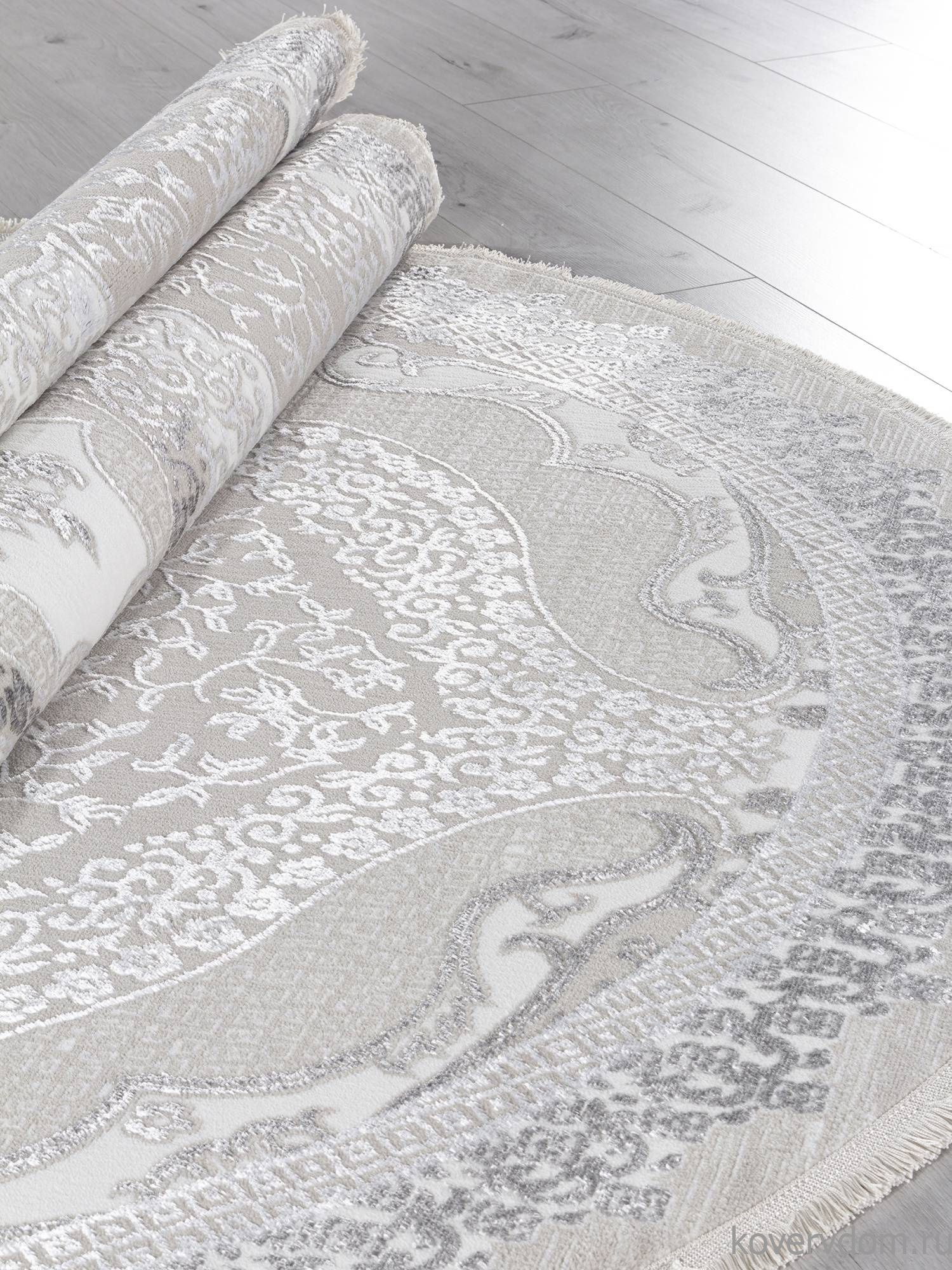 Ковер EFSAN Q010A CREAM SHRINK / GREY FDY Овал