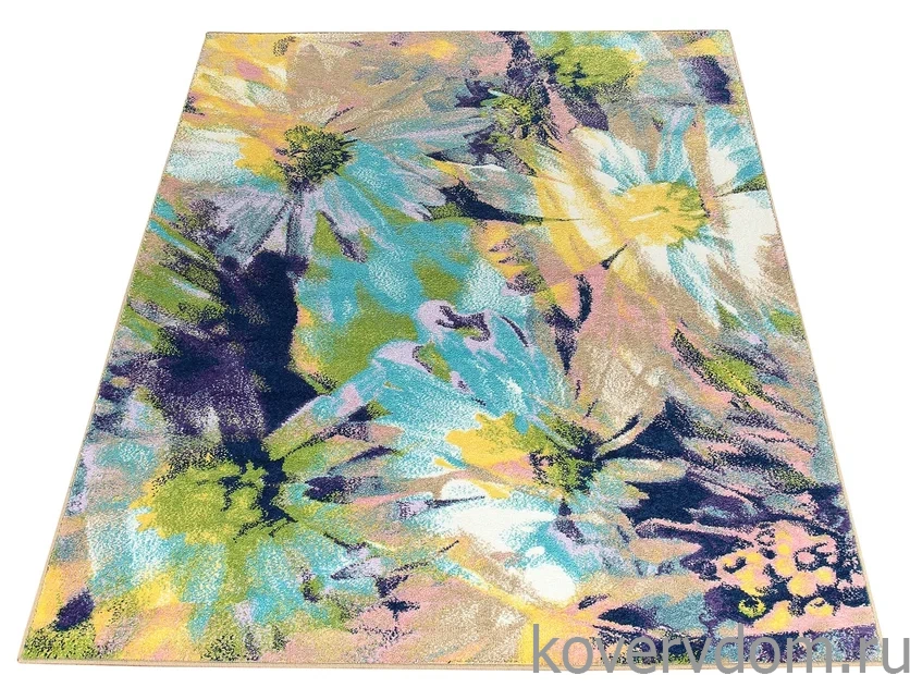 Ковер детский с цветами FUNKY TOP MAG azure Ковер детский с цветами FUNKY TOP MAG azure