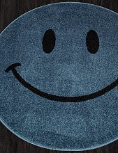 Круглый ковер синий SMILE 2 NC19 BLUE Круг