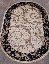 Ковер COLIZEY D156 CREAM-BLACK Овал