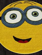 Ковер белый SMILE NC13 YELLOW Круг