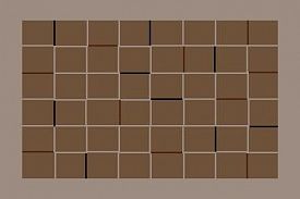 Пушистый грязезащитный коврик Modemo 200077 0.5х0.8 коричневые квадраты