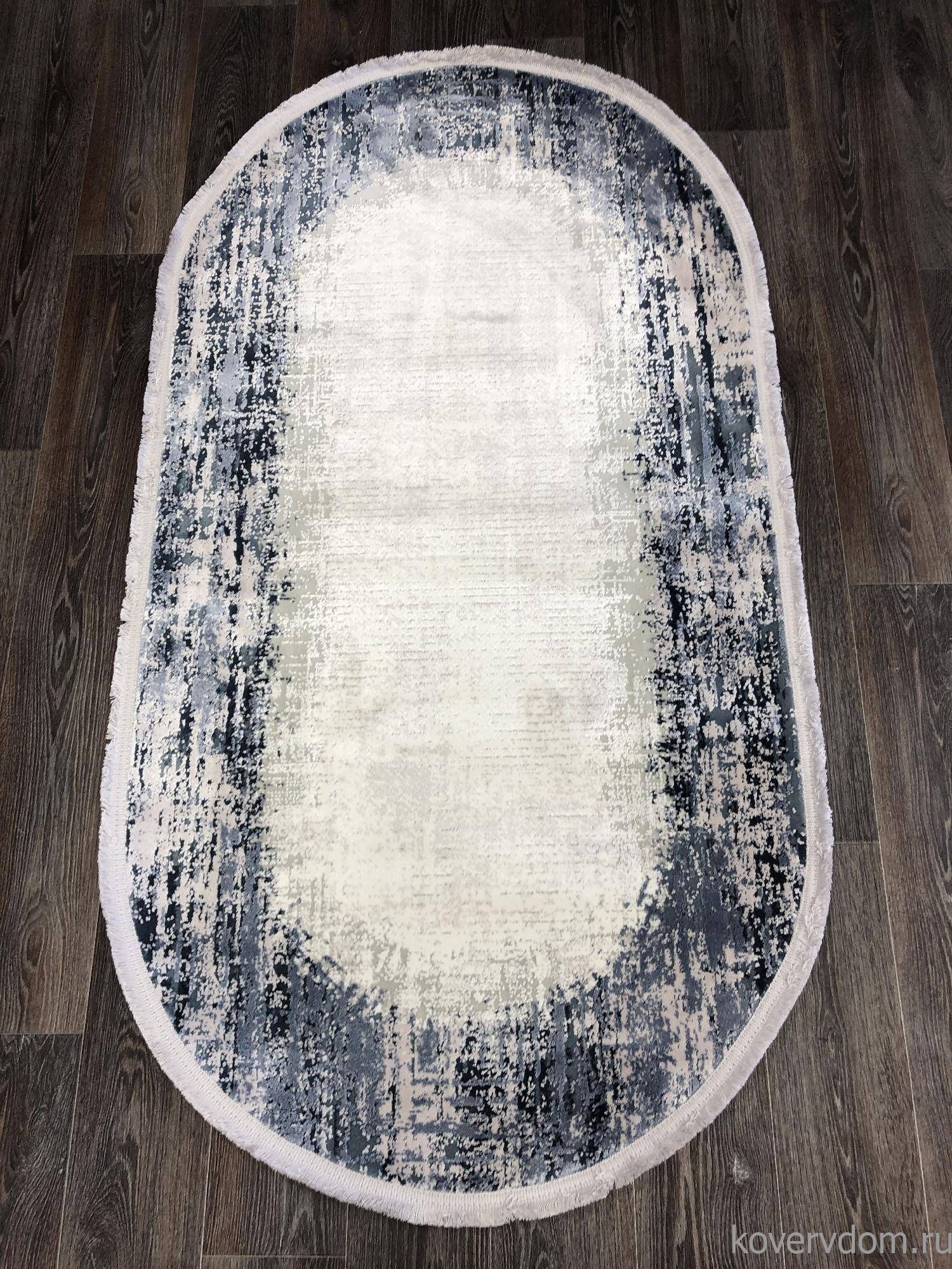 Ковер DOKU 9348H BLUE / CREAM Овал Ковер DOKU 9348H BLUE / CREAM Овал