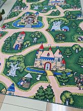 Разноцветный детский ковер в детскую-палас Сказочный городок
