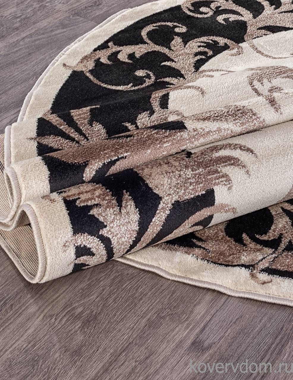 Ковер COLIZEY D156 CREAM-BLACK Овал